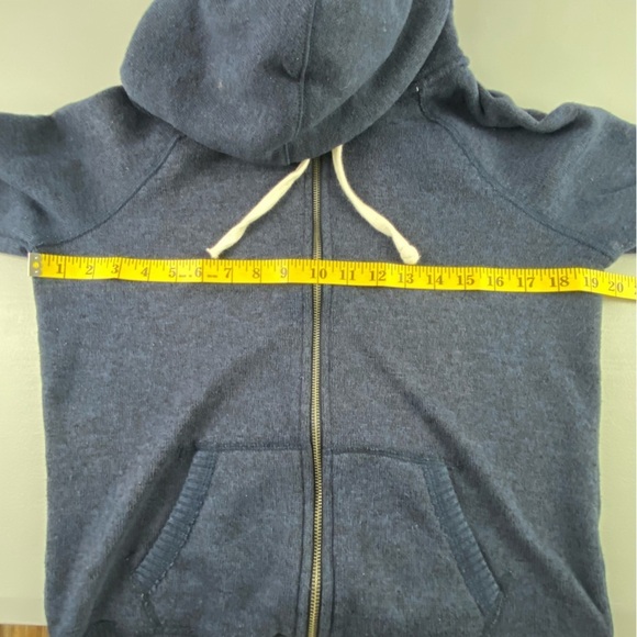 AEO navy blue sweater hoodie with fleece lining wms sz large - Picture 9 of 12
